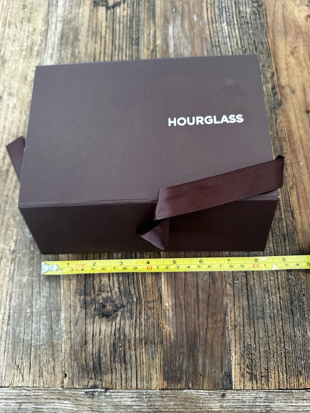 Hourglass Brown Gift Box with Ribbon